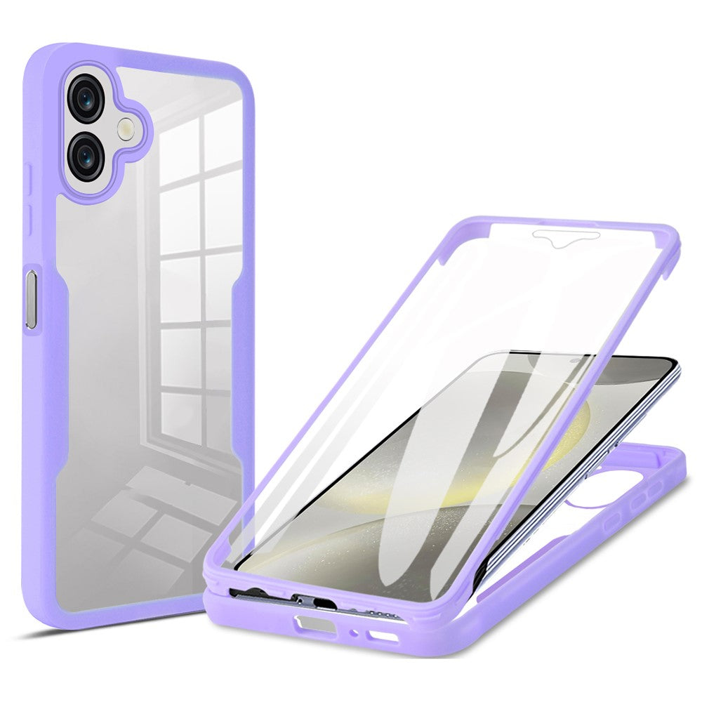 Til Samsung Galaxy A06 4G cover akryl+TPU transparent telefoncover med PET-skærmfilm