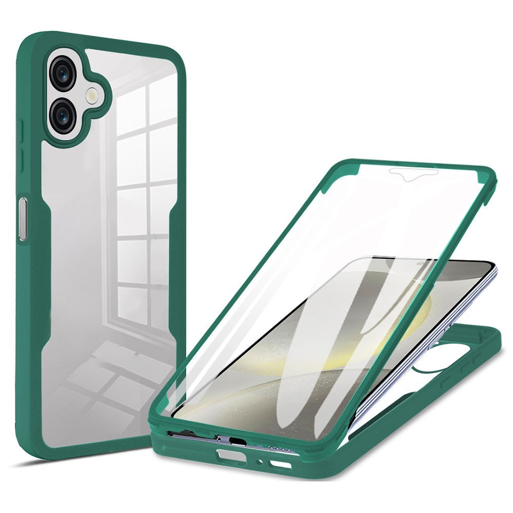 Til Samsung Galaxy A06 4G cover akryl+TPU transparent telefoncover med PET-skærmfilm
