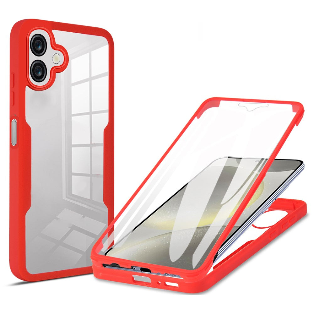 Til Samsung Galaxy A06 4G cover akryl+TPU transparent telefoncover med PET-skærmfilm