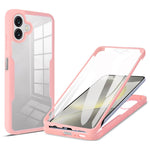 Til Samsung Galaxy A06 4G cover akryl+TPU transparent telefoncover med PET-skærmfilm