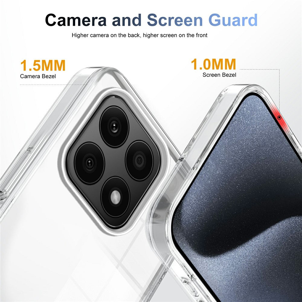 For Honor X8b 4G Clear Phone Case TPU PC Anti-Slip Drop-Proof Back Cover
