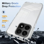 For Honor X8b 4G Clear Phone Case TPU PC Anti-Slip Drop-Proof Back Cover