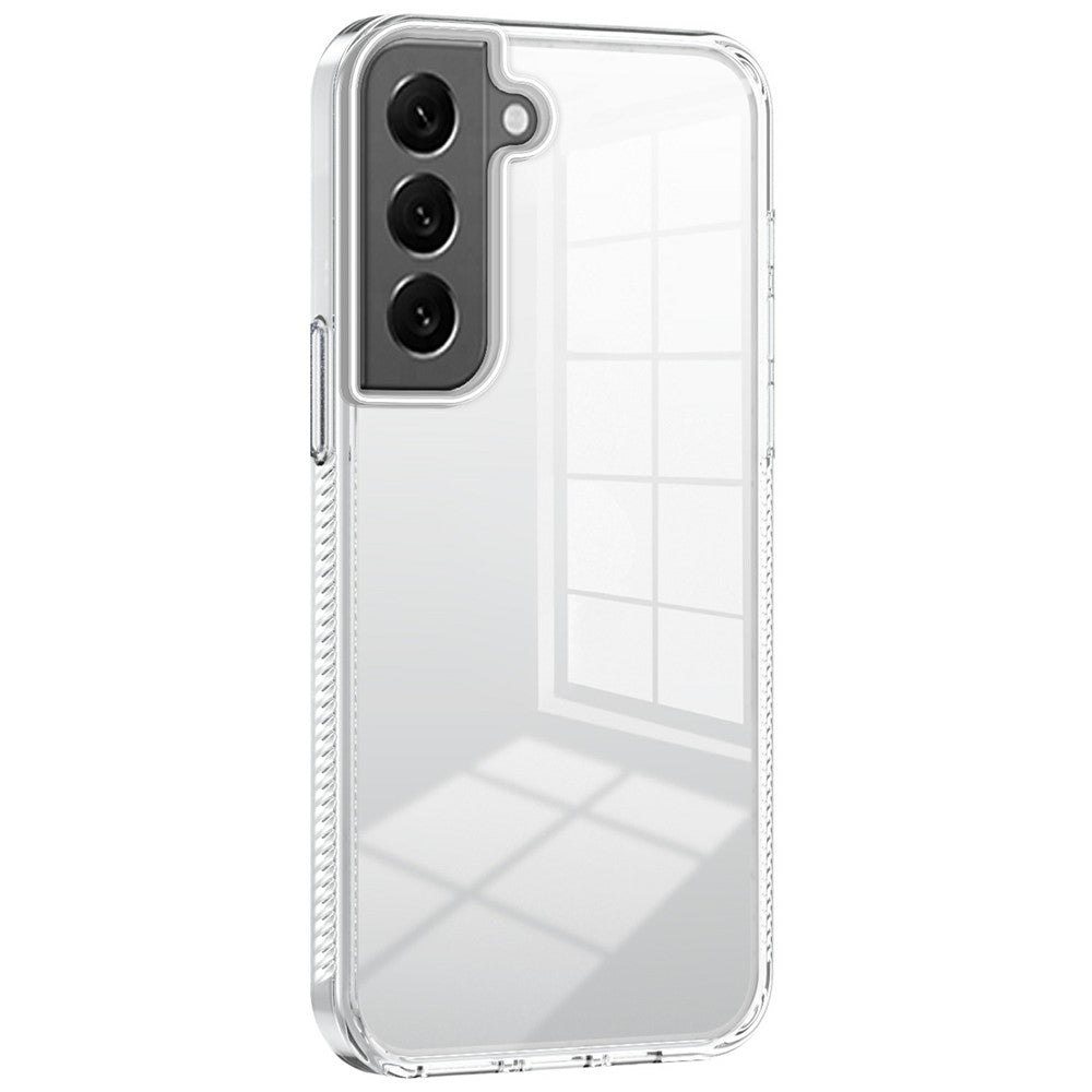 For Samsung Galaxy S22 5G Clear Phone Case TPU PC Anti-Slip Drop-Proof Back Cover