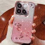 KADEM For Xiaomi 14T Pro Case Flower TPU Flexible Gradient Phone Cover