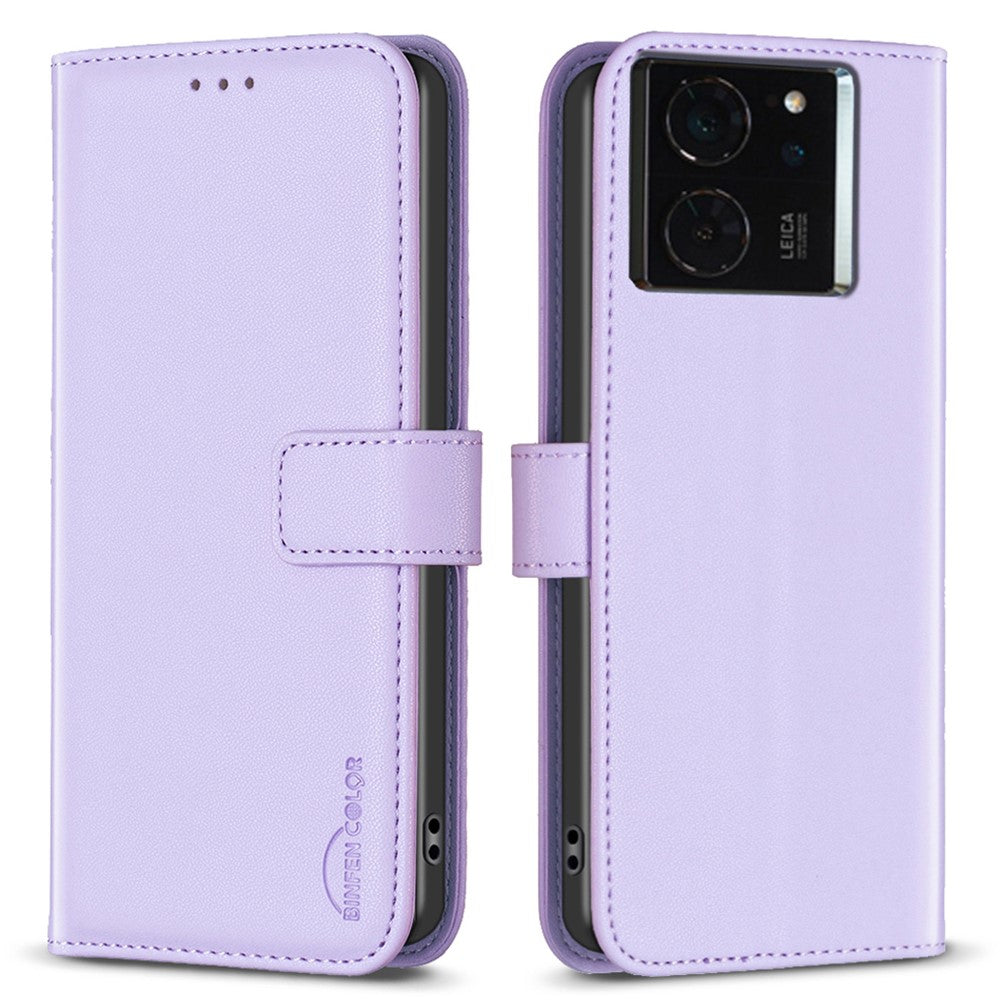 BINFEN COLOR BF17 For Xiaomi 14T Pro Case Wallet Folio Flip Leather Cover
