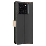 BINFEN COLOR BF33 for Xiaomi 14T Pro Leather Case Splicing Color RFID Blocking
