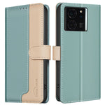BINFEN COLOR BF33 for Xiaomi 14T Pro Leather Case Splicing Color RFID Blocking