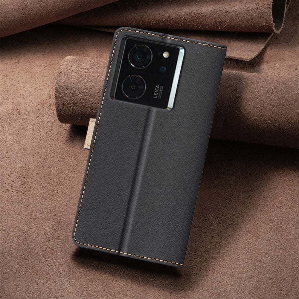 BINFEN COLOR BF33 for Xiaomi 14T Leather Case Splicing Color RFID Blocking