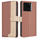 BINFEN COLOR BF33 for Xiaomi 14T Leather Case Splicing Color RFID Blocking