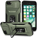 For iPhone SE (2022) / SE (2020) / 8 / 7 / 6s / 6 Case Camshield Kickstand TPU+PC Anti-Slip Phone Cover