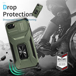 For iPhone SE (2022) / SE (2020) / 8 / 7 / 6s / 6 Case Camshield Kickstand TPU+PC Anti-Slip Phone Cover