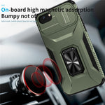 For iPhone SE (2022) / SE (2020) / 8 / 7 / 6s / 6 Case Camshield Kickstand TPU+PC Anti-Slip Phone Cover