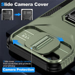 For iPhone SE (2022) / SE (2020) / 8 / 7 / 6s / 6 Case Camshield Kickstand TPU+PC Anti-Slip Phone Cover
