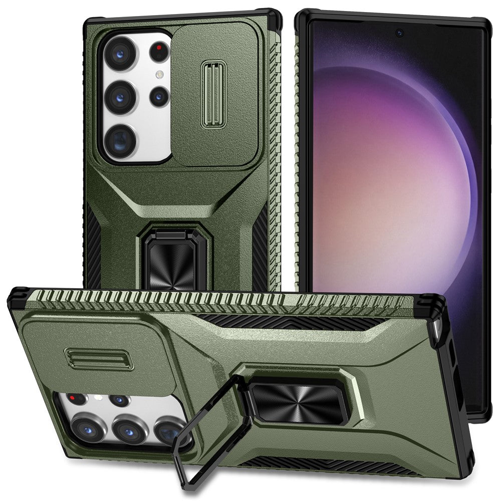 Samsung Galaxy S23 Ultra Skal Camshield Stöd TPU+PC Halkfritt Mobilskal