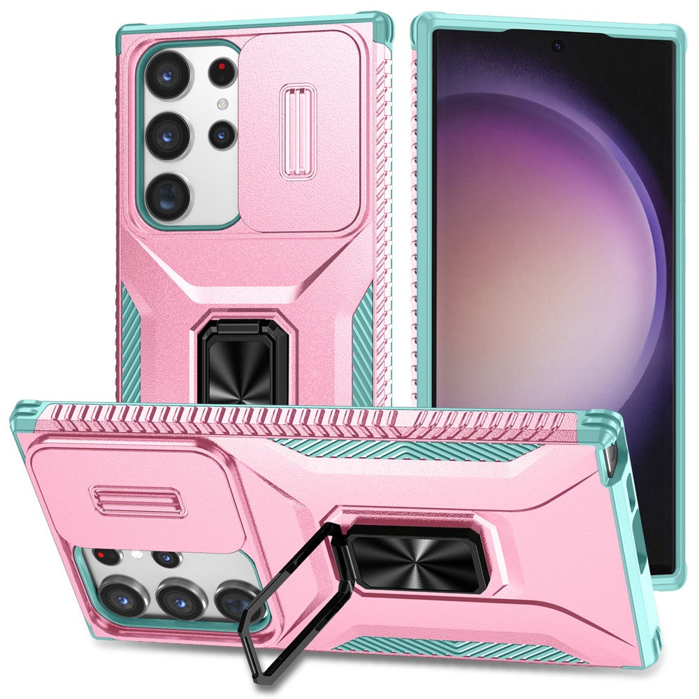 Samsung Galaxy S23 Ultra Skal Camshield Stöd TPU+PC Halkfritt Mobilskal