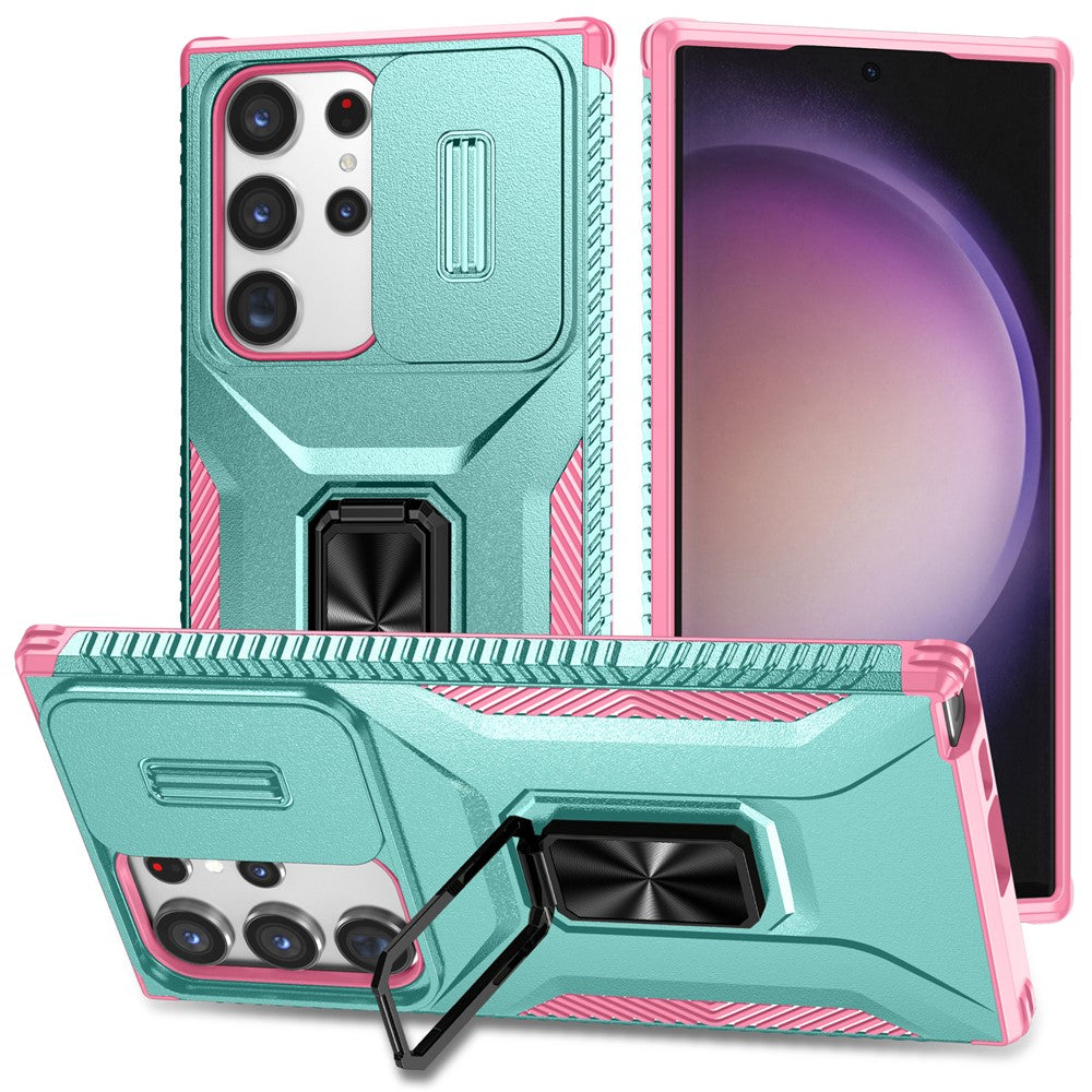 Samsung Galaxy S23 Ultra Skal Camshield Stöd TPU+PC Halkfritt Mobilskal