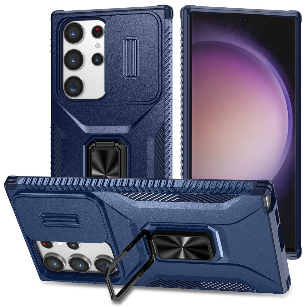 Samsung Galaxy S23 Ultra Skal Camshield Stöd TPU+PC Halkfritt Mobilskal