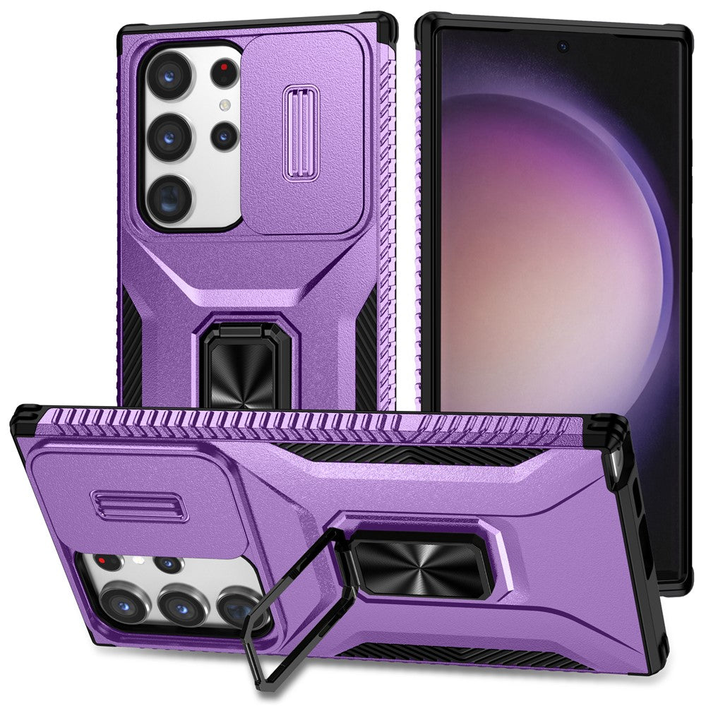 Samsung Galaxy S23 Ultra Skal Camshield Stöd TPU+PC Halkfritt Mobilskal
