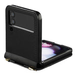 LC.IMEEKE for Samsung Galaxy Z Flip3 5G Case Leather+PC Phone Cover with Straps Card Slots