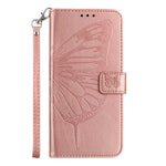 For Xiaomi 14T Pro Wallet Case with Wrist Strap Butterfly Imprint Leather Phone Cover
