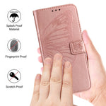 For Xiaomi 14T Pro Wallet Case with Wrist Strap Butterfly Imprint Leather Phone Cover