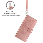 For Xiaomi 14T Pro Wallet Case with Wrist Strap Butterfly Imprint Leather Phone Cover
