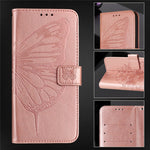 For Xiaomi 14T Pro Wallet Case with Wrist Strap Butterfly Imprint Leather Phone Cover
