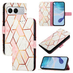 For OnePlus Nord 4 Case with Strap Marble Pattern Leather Phone Cover Card Holder