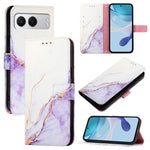 For OnePlus Nord 4 Case with Strap Marble Pattern Leather Phone Cover Card Holder