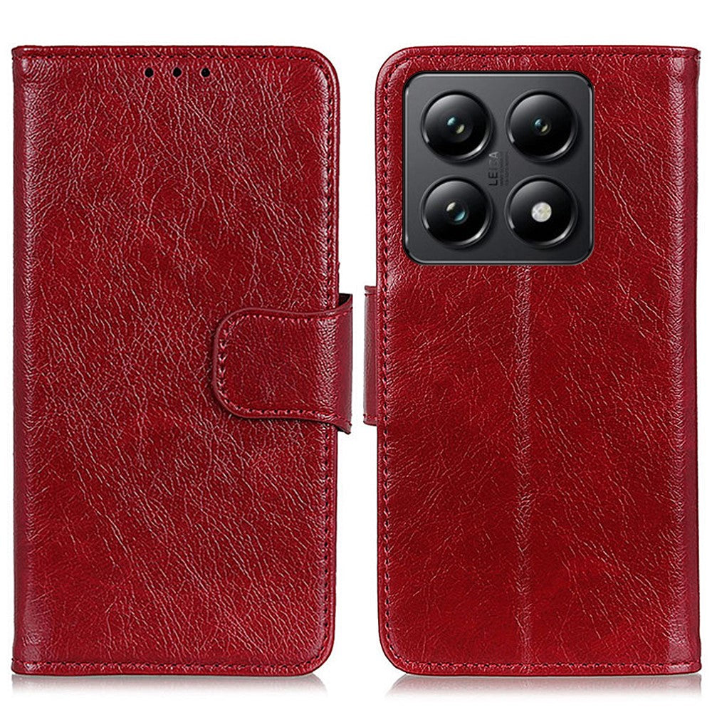 For Xiaomi 14T Case Nappa Texture Split Leather Wallet Phone Cover