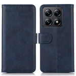 For Xiaomi 14T Pro Case Cowhide Texture Leather Wallet Phone Cover with Stand