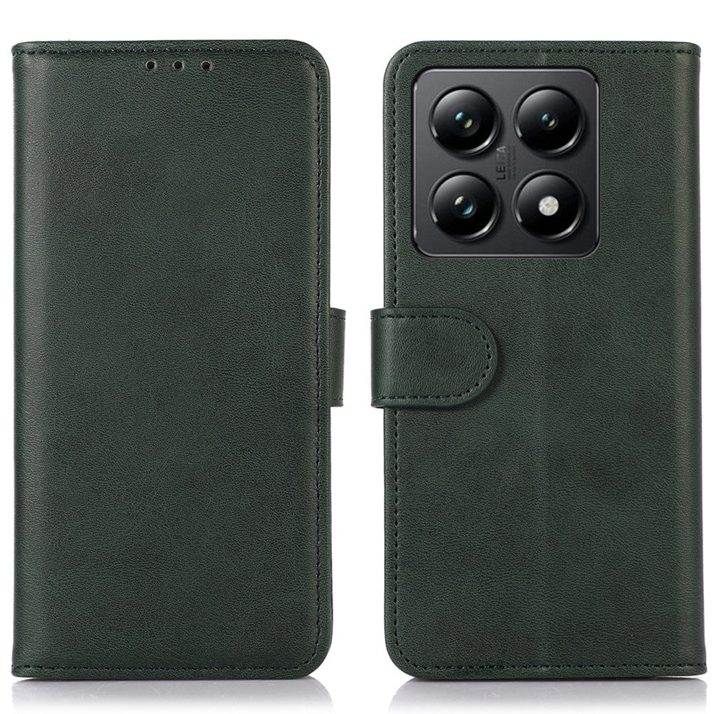 For Xiaomi 14T Pro Case Cowhide Texture Leather Wallet Phone Cover with Stand