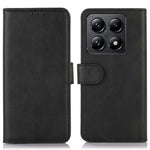 For Xiaomi 14T Case Cowhide Texture Leather Wallet Phone Cover with Stand