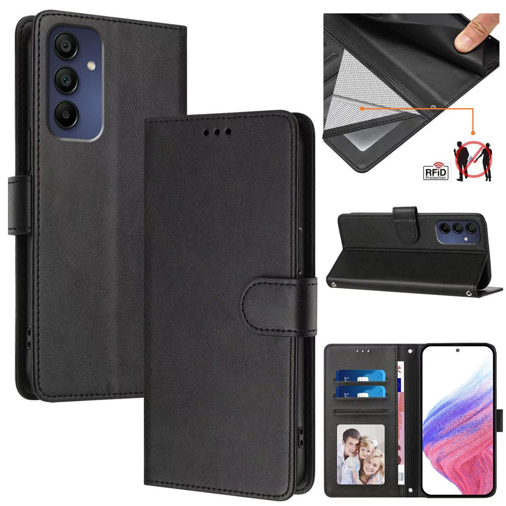 Til Samsung Galaxy A16 5G / A16 4G Etui RFID Blokerende Pung Læder Telefoncover med Rem