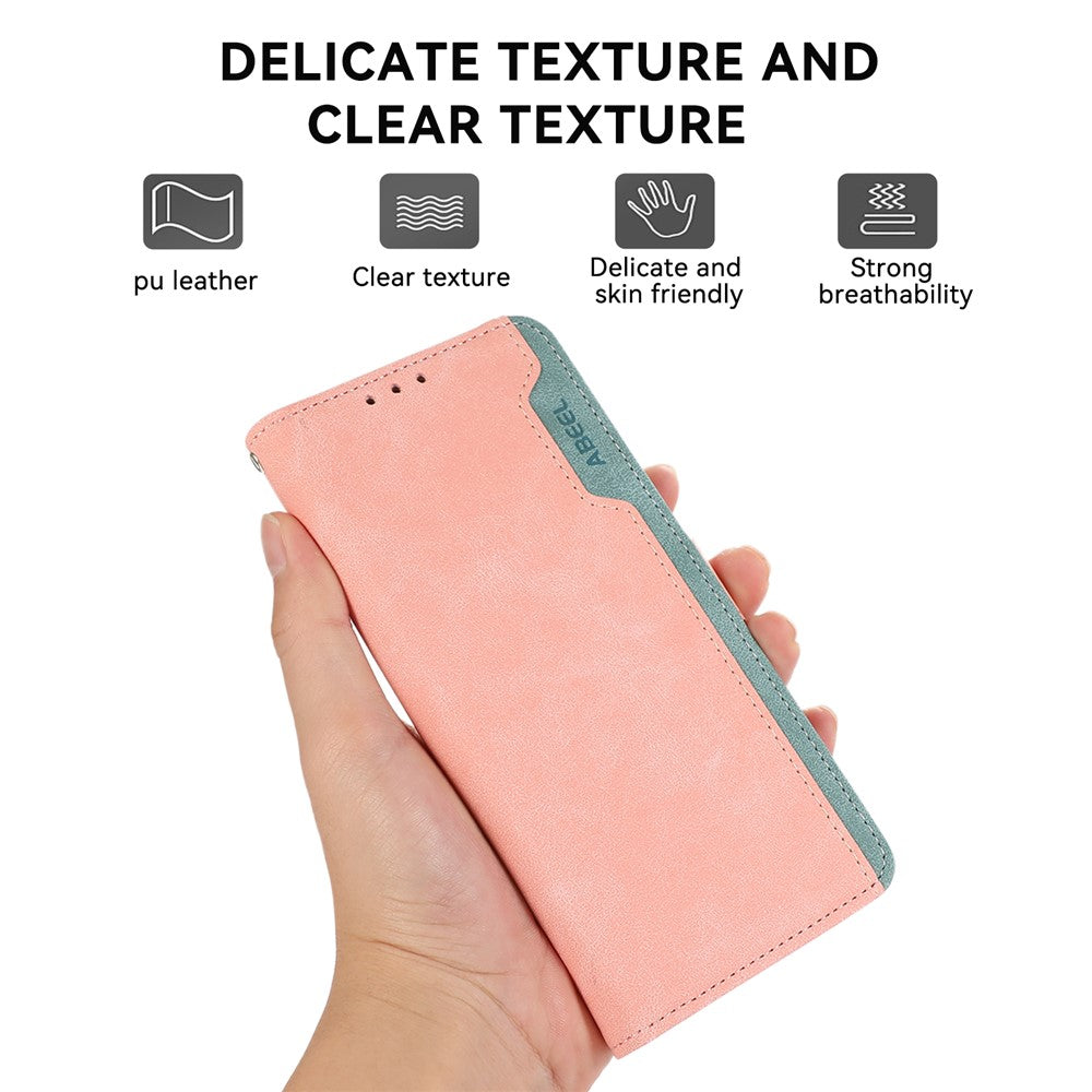 ABEEL For Xiaomi 14T Pro Case Color Splicing Leather Flip Phone Cover RFID Blocking