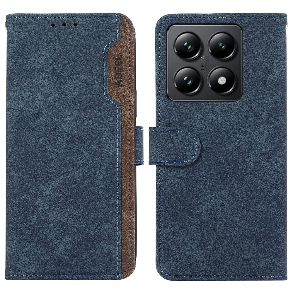 ABEEL For Xiaomi 14T Pro Case Color Splicing Leather Flip Phone Cover RFID Blocking