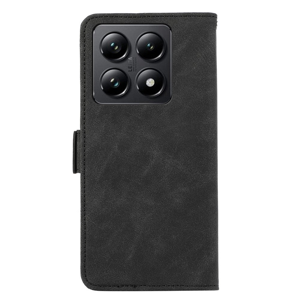 ABEEL For Xiaomi 14T Pro Case PU Leather Folio Stand View RFID Blocking Phone Cover