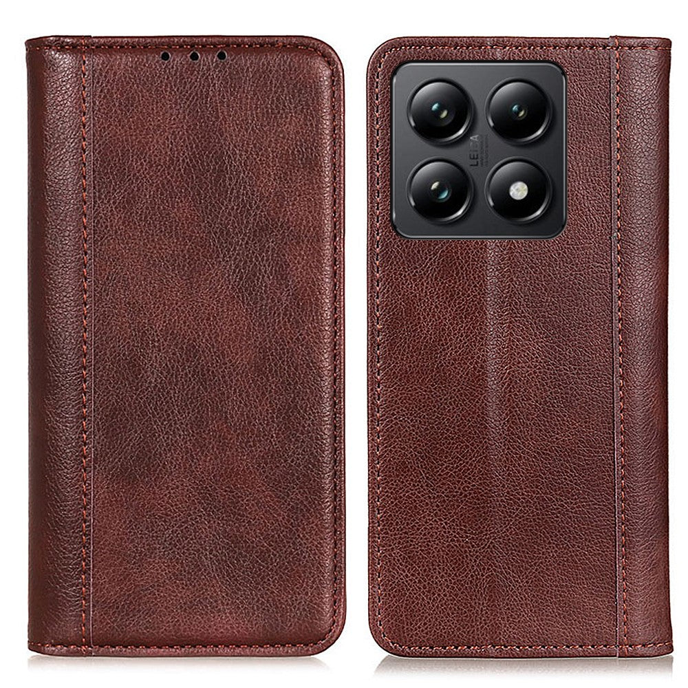For Xiaomi 14T Pro Stand Case Split Leather Litchi Texture Wallet Phone Cover