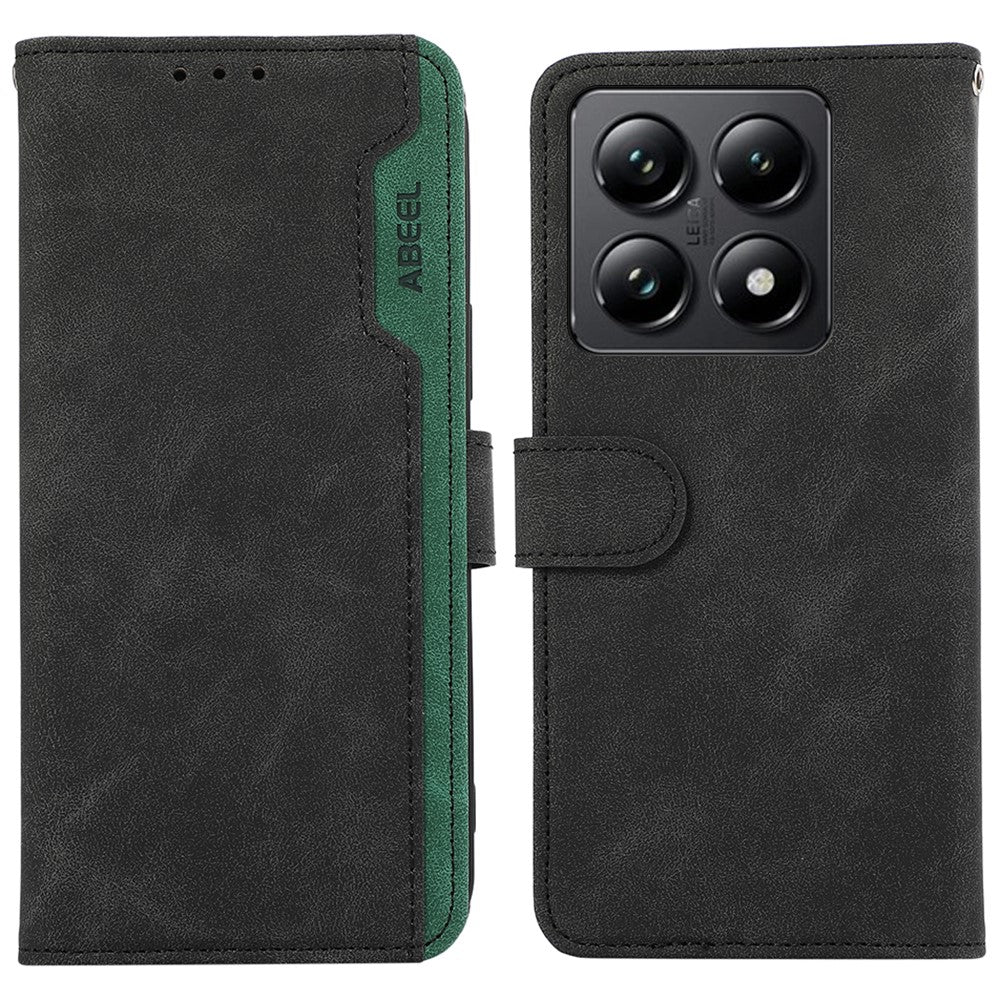 ABEEL For Xiaomi 14T Case Color Splicing Leather Flip Phone Cover RFID Blocking
