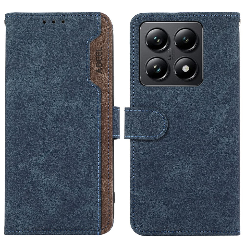 ABEEL For Xiaomi 14T Case Color Splicing Leather Flip Phone Cover RFID Blocking