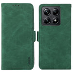 ABEEL For Xiaomi 14T Case PU Leather Folio Stand View RFID Blocking Phone Cover