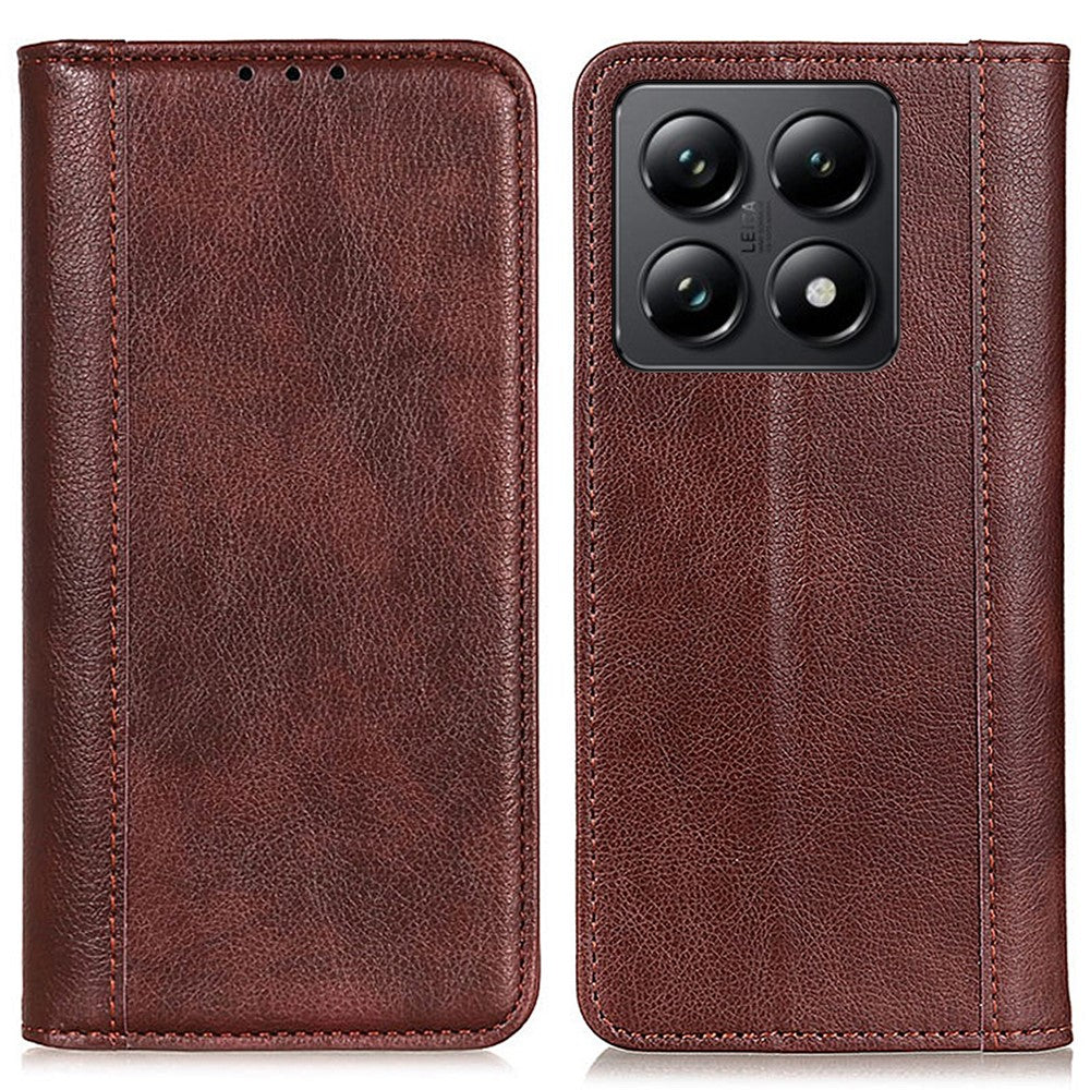 For Xiaomi 14T Stand Case Split Leather Litchi Texture Wallet Phone Cover