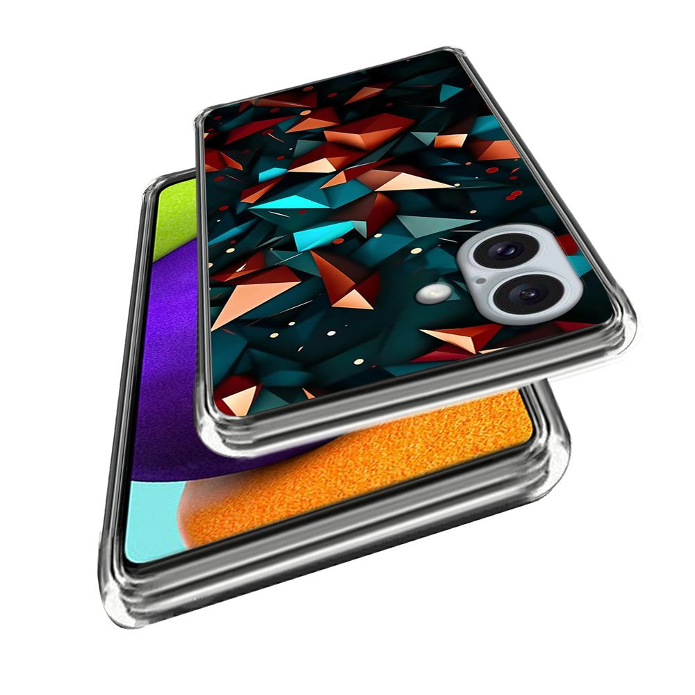 For iPhone 16 Case Shock-Absorbent TPU Pattern Printed Phone Cover