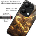 For Xiaomi Redmi Note 13 Pro 4G / Poco M6 Pro 4G Case Tempered Glass TPU Drop-Proof Phone Cover Pattern Printing
