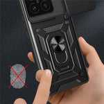 For Xiaomi 14T Case with Slide Camera Lid PC+TPU Kickstand Phone Cover