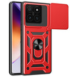For Xiaomi 14T Case with Slide Camera Lid PC+TPU Kickstand Phone Cover