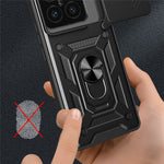 For Xiaomi 14T Pro Case with Slide Camera Lid PC+TPU Kickstand Phone Cover