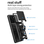For Xiaomi 14T Pro Case with Slide Camera Lid PC+TPU Kickstand Phone Cover