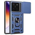 For Xiaomi 14T Pro Case with Slide Camera Lid PC+TPU Kickstand Phone Cover