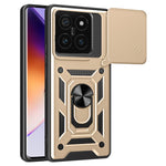 For Xiaomi 14T Pro Case with Slide Camera Lid PC+TPU Kickstand Phone Cover